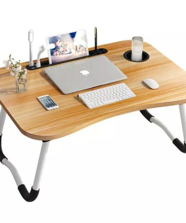 Table De Lit Pliable avec emplacement pour téléphone portable – Pour PC  portable – 60*40*28 cm – Couleur Bois – Jojo